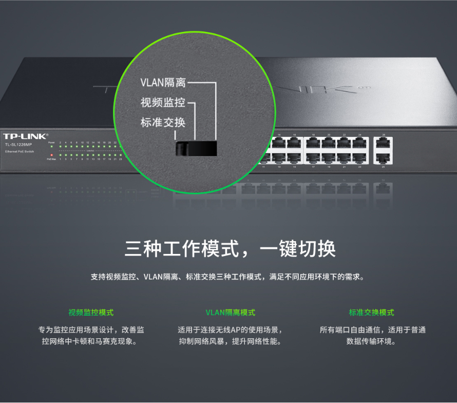 TP-LINK 24口百兆 2口千兆POE交換機(jī)