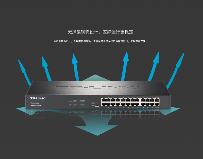 TP-LINK 24口全千兆以太網(wǎng)交換機