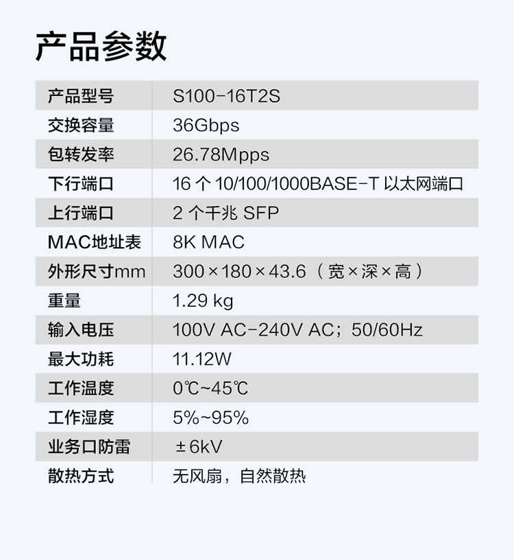 華為S100-16T2S 企業(yè)級16口千兆交換機