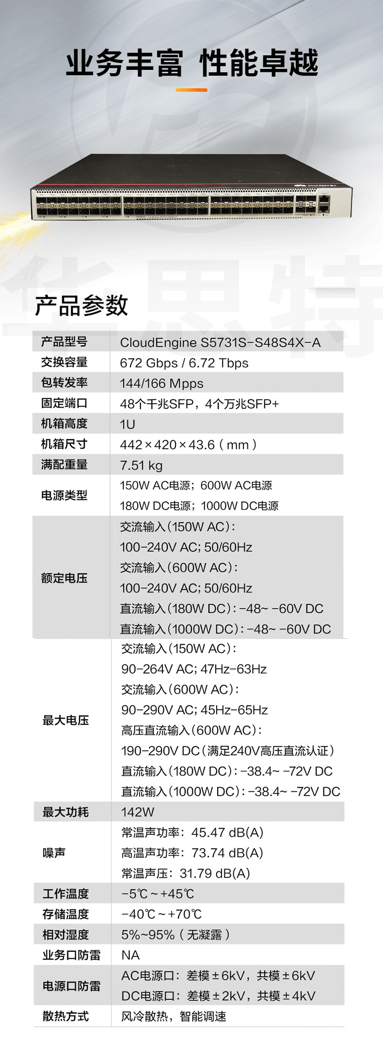 華為企業(yè)級交換機(jī) S5731S-S48S4X-A